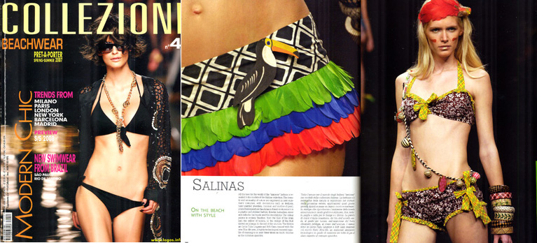 Salinas na capa da revista Collezioni