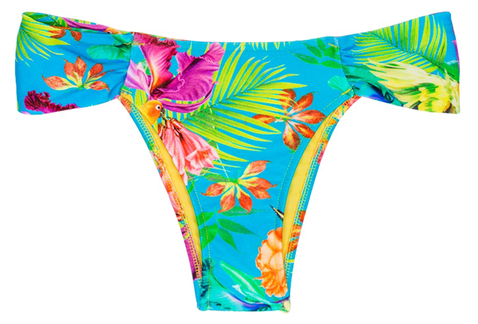 Calcinha De Biquíni Franzida Isla Preto