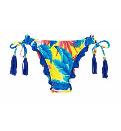 Calcinha basica folha azul Calcinha Paradise Yellow