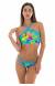 Cropped top estampa tropical Tropical Blue Neck