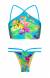 Cropped top estampa tropical Tropical Blue Neck