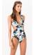 Mai� floral preto e azul Gabriela