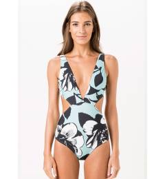 Mai� floral preto e azul Gabriela