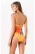Body maio floral estampa localizada - Lirios Laranja