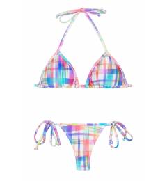 Biqu�ni fio dental xadrez Plaid Micro