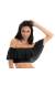 Top com babado preto Top Black Babado