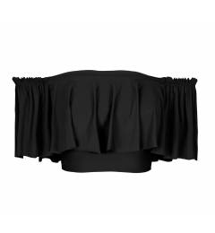 Top com babado preto Top Black Babado