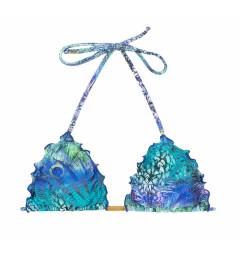 Top estampa azul pav�o Top Violina Frufru Fio