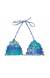 Top estampa azul pav�o Top Violina Frufru Fio