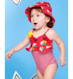 Conjunto maiô e chapéu de bebê Abacaxi Baby