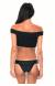 Biqu�ni cropped ombro a ombro All Black