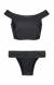 Biqu�ni cropped ombro a ombro All Black