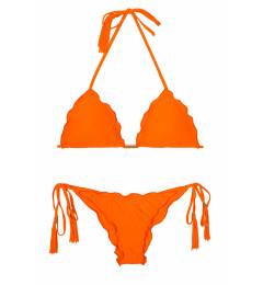 Biquíni laranja Ambra Frufru Sombrero