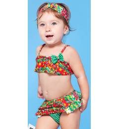 Maiô bebê estampado com babadinho Aquarela Baby