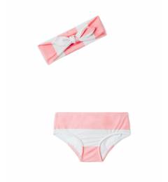 Biquini bebe listrado rosa - Baby Babado Club
