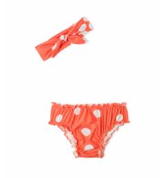 Biquini bebe laranja de bolinha - Baby Frufru Pop