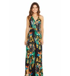 Vestido longo decote v Luna Realeza