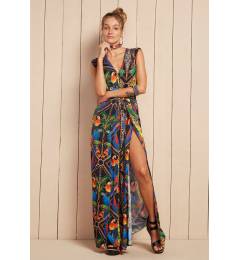 Vestido de praia com fenda Vestido Halia