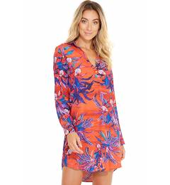 Chemise floral praia Viagem Noturnella