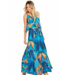 Vestidopraia longo cocar Alcinha Araruna