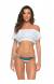 Cropped ciganinha liso Cropped Ciganinha Branco