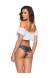 Cropped ciganinha liso Cropped Ciganinha Branco