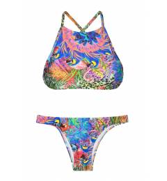 Biqu�ni cropped estampado Bigua Azul