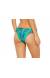 Calcinha lateral franzida larga cocar blue Bottom Prado Fantastic