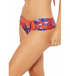 Calcinha lateral franzida larga floral color Bottom Prado Noturnella