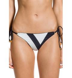Calcinha de lacinho bicolor Bottom Duo Preto
