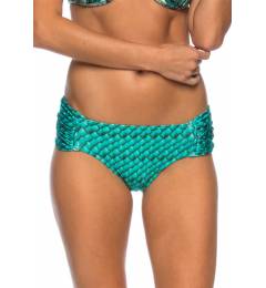 Calcinha larga franzida azul Bottom Scales Media Blue