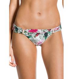 Calcinha floral franzida c/ detalhe dourado Bottom La�o Florzinhos