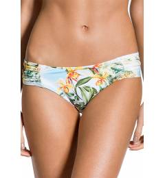 Calcinha lateral larga franzida florida - Bottom Plissada Manh�
