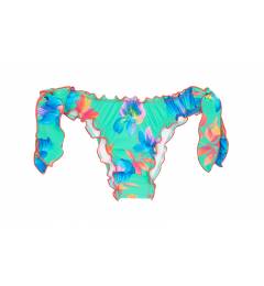 Calcinha laço frufru floral verde agua Bottom Acqua Flora Off Shoulder