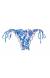 Calcinha frufru floral branco e azul Bottom Hortensia Off Shoulder