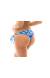 Calcinha frufru floral branco e azul Bottom Hortensia Off Shoulder