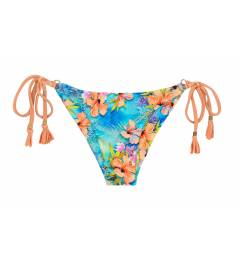 Calcinha lacinho rose estampada Bottom Maxi Flower Arg Tri