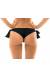 Calcinha Preto Beach Bottom Preto Babado