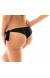 Calcinha Preto Beach Bottom Preto Babado