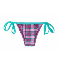 Calcinha de biquini lacinho estampa xadrez Calcinha Bikini Xadrez