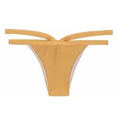 Calcinha biquini strappy dourado Calcinha Gold Triangulo
