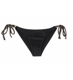 Calcinha reta argola lurex Calcinha Radiante Black Tri