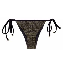 Calcinha biquini reta lacinho lurex Calcinha Radiante Preto Tri