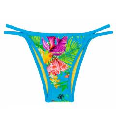 Calcinha duas tiras tropical azul Calcinha Tropical Blue Duo