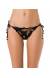 Calcinha lacinho preto estampado - Bottom Frufru Swim Black