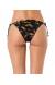 Calcinha lacinho preto estampado - Bottom Frufru Swim Black