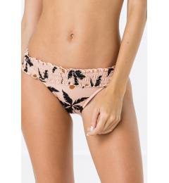 Calcinha frufru fixa rosa coqueiro Bottom Lastex Swim Beige