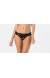 Calcinha fixa frufru estampa preta Bottom Lastex Swim Black