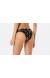 Calcinha fixa frufru estampa preta Bottom Lastex Swim Black