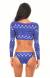 Biqu�ni cropped manga longa e tiras Cool Jean Strappy